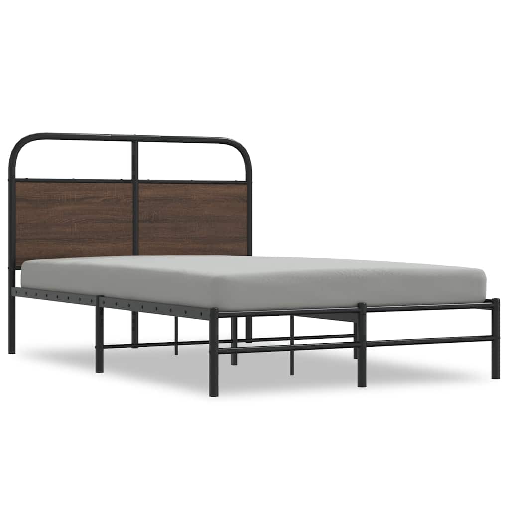 Cadre de lit sans matelas 140x190 cm chêne marron - XIOS