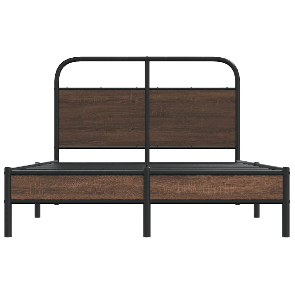 Cadre de lit sans matelas 140x200 cm chêne marron - XIOS