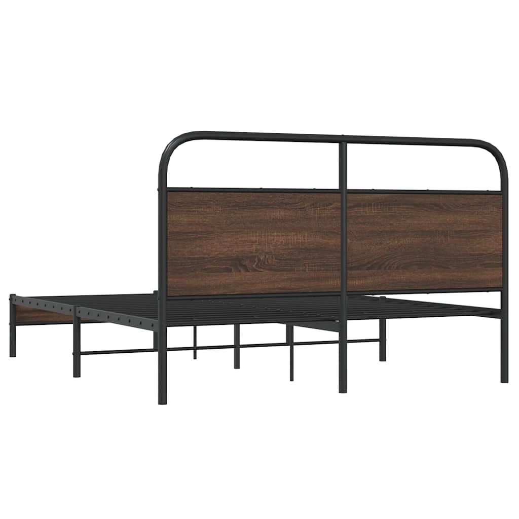 Cadre de lit sans matelas 150x200 cm chêne marron - XIOS