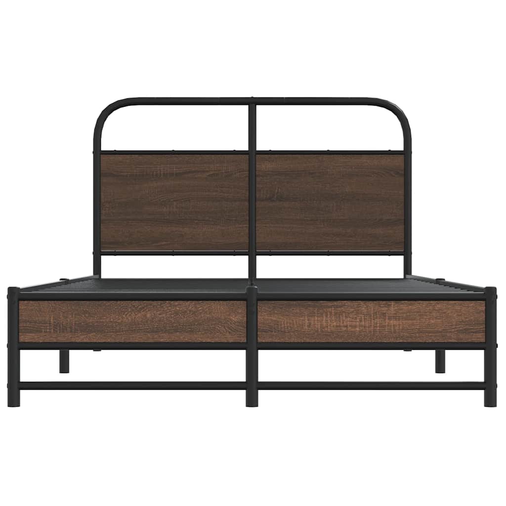 Cadre de lit sans matelas 140x190 cm chêne marron - XIOS