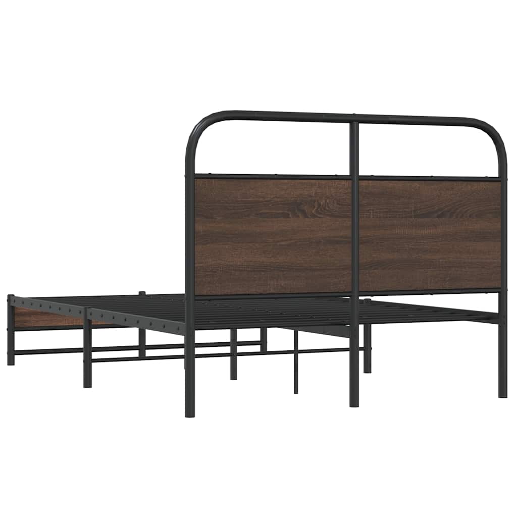 Cadre de lit sans matelas 140x190 cm chêne marron - XIOS