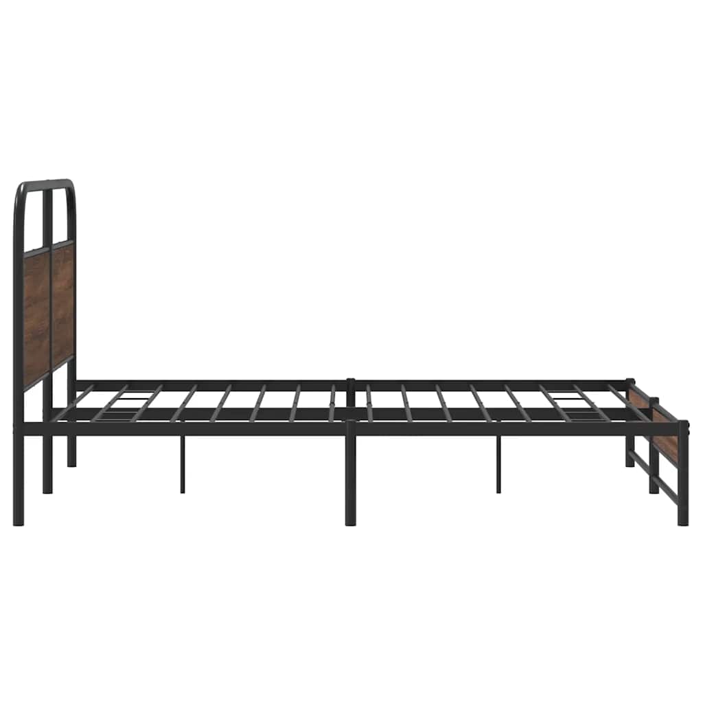 Cadre de lit sans matelas 150x200 cm chêne marron - XIOS