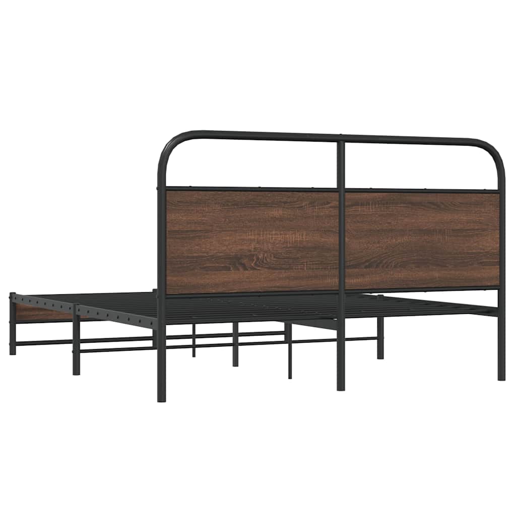 Cadre de lit sans matelas 150x200 cm chêne marron - XIOS