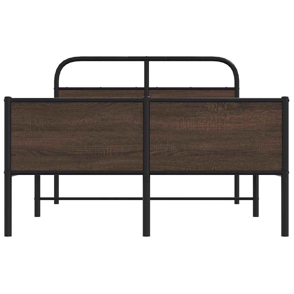 Cadre de lit sans matelas 120x190 cm chêne marron - XIOS