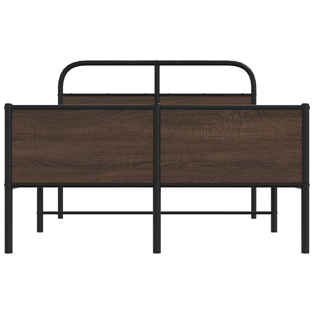 Cadre de lit sans matelas 135x190 cm chêne marron - XIOS
