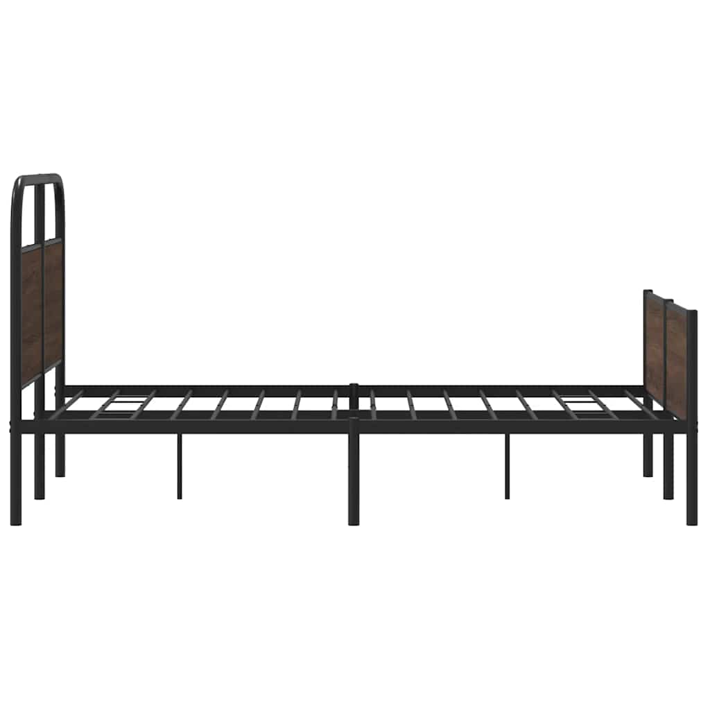 Cadre de lit sans matelas 135x190 cm chêne marron - XIOS