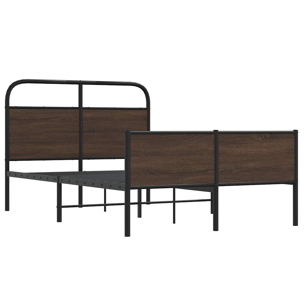 Cadre de lit sans matelas 140x190 cm chêne marron - XIOS