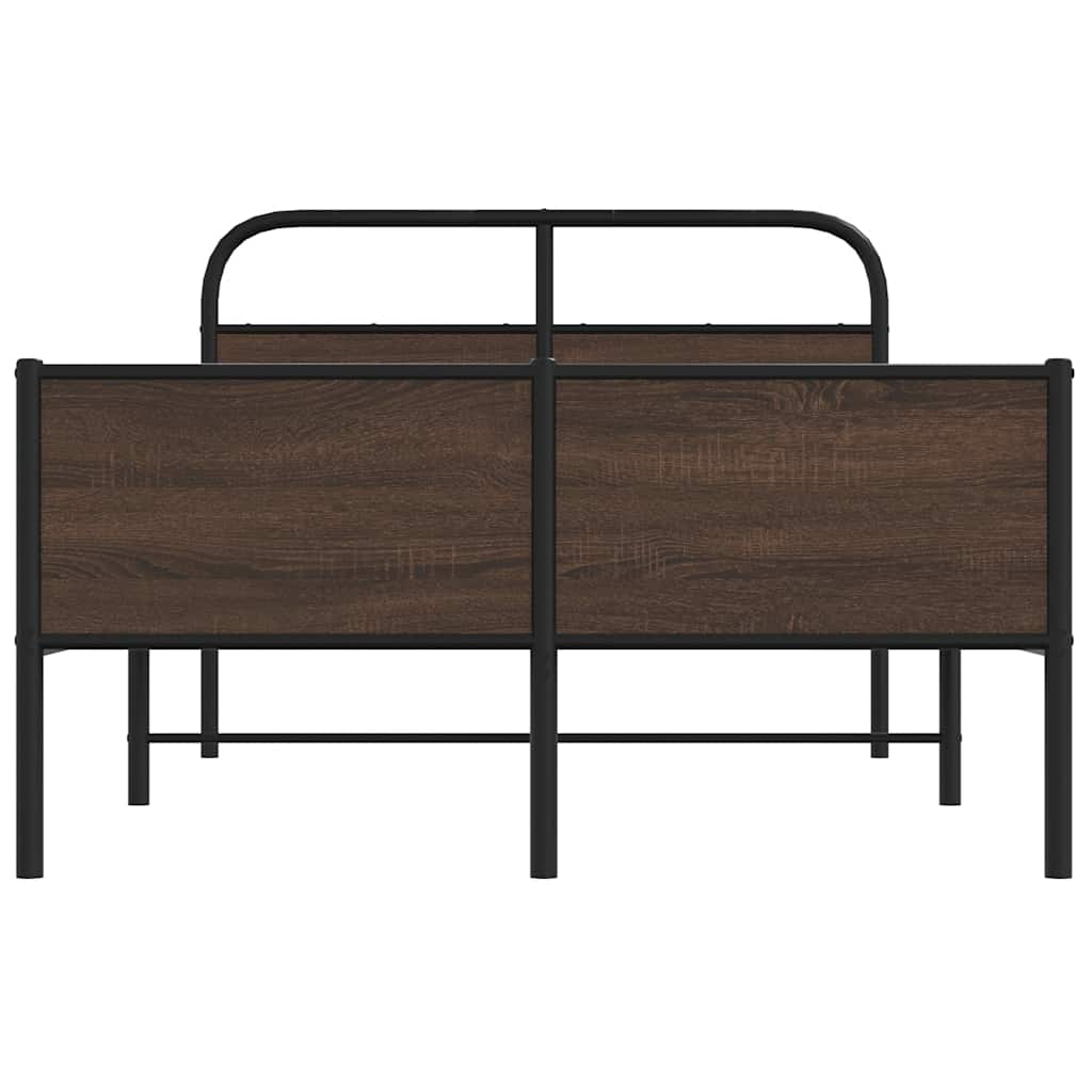 Cadre de lit sans matelas 140x190 cm chêne marron - XIOS