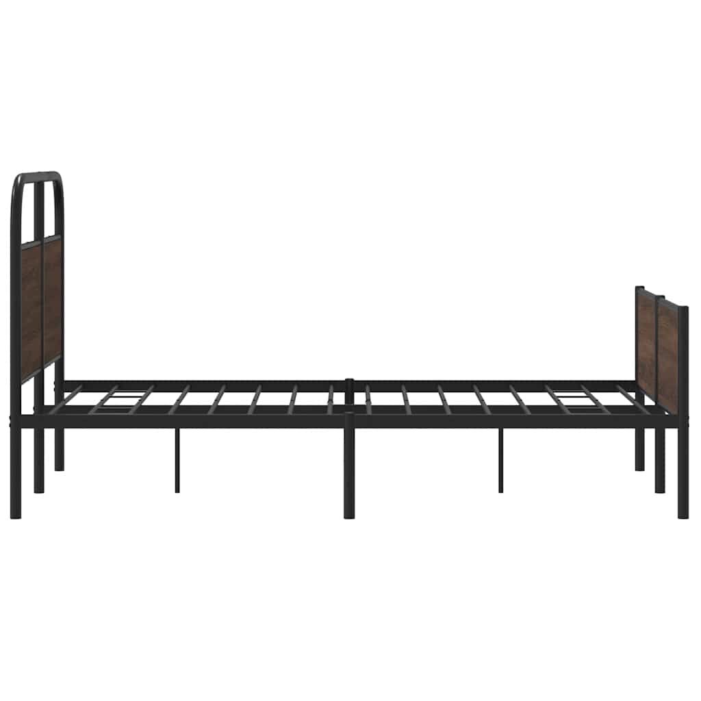 Cadre de lit sans matelas 140x190 cm chêne marron - XIOS