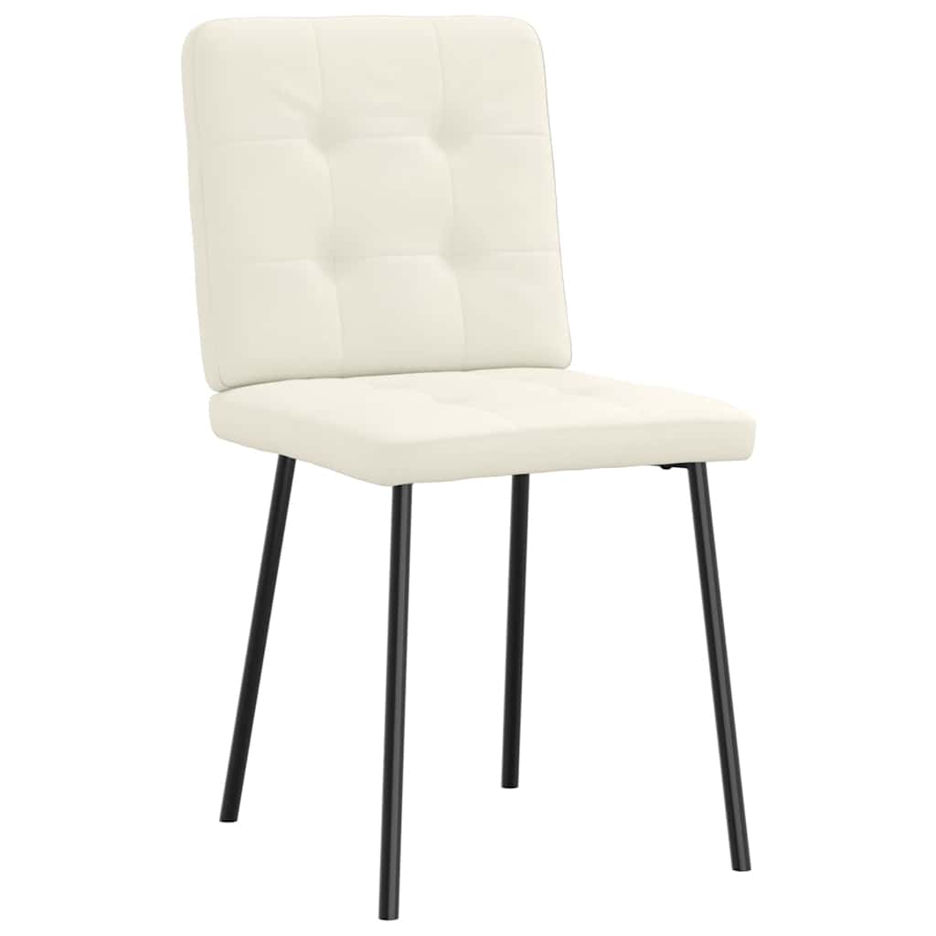 Chaises à manger lot de 4 Crème Velours - XIOS