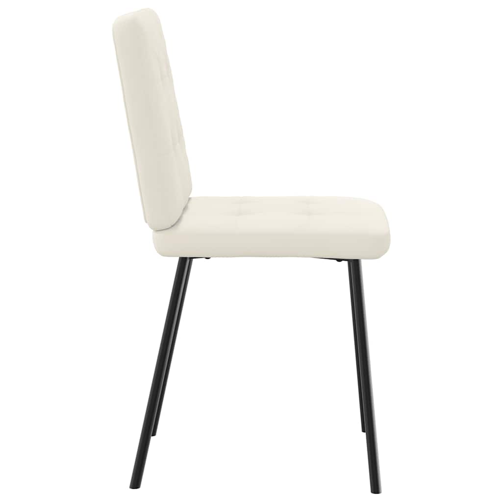 Chaises à manger lot de 4 Crème Velours - XIOS