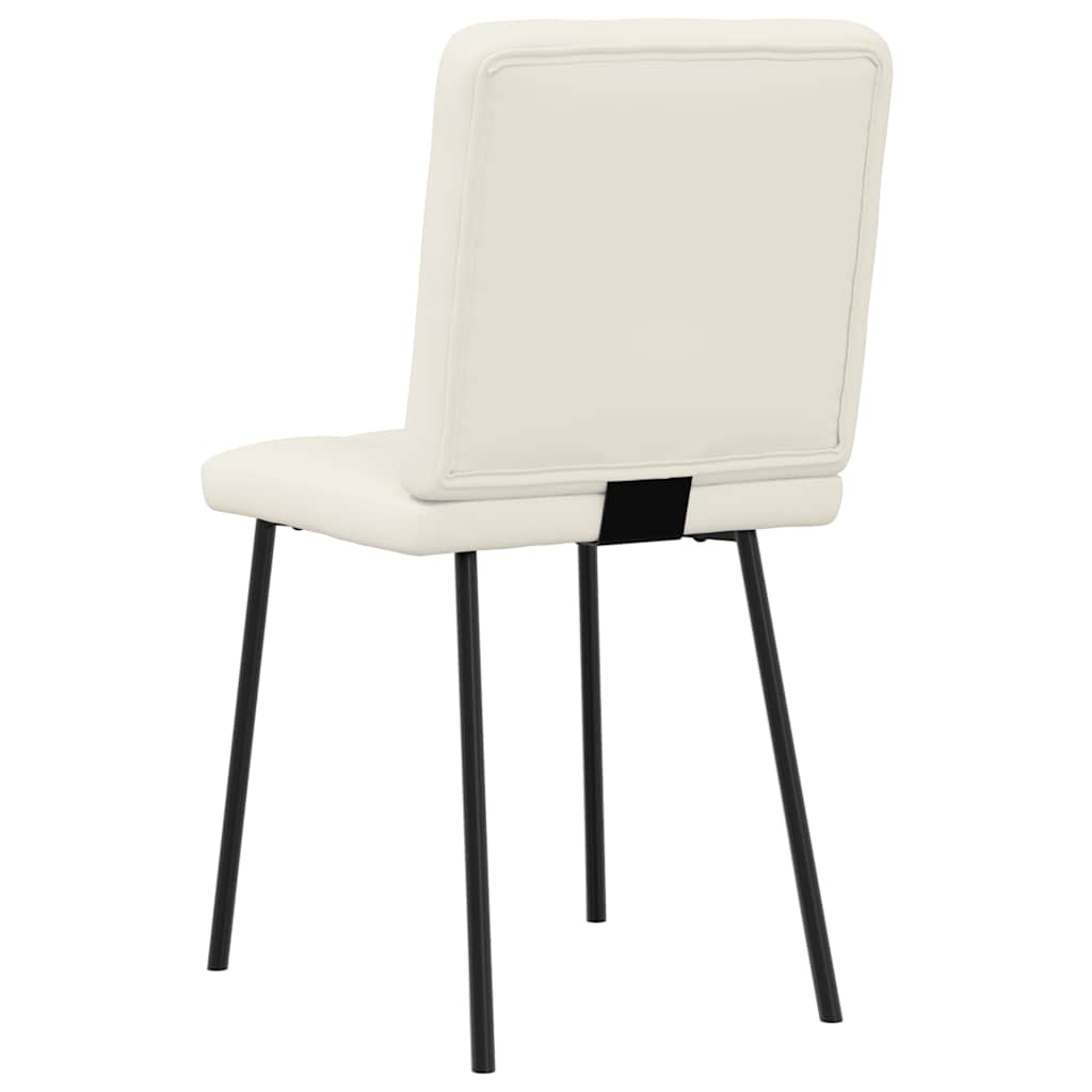 Chaises à manger lot de 4 Crème Velours - XIOS