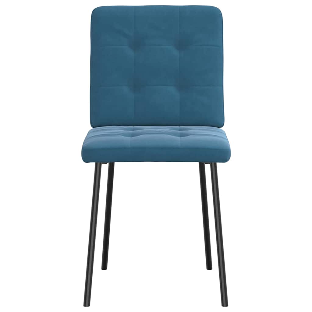 Chaises à manger lot de 4 Bleu Velours - XIOS