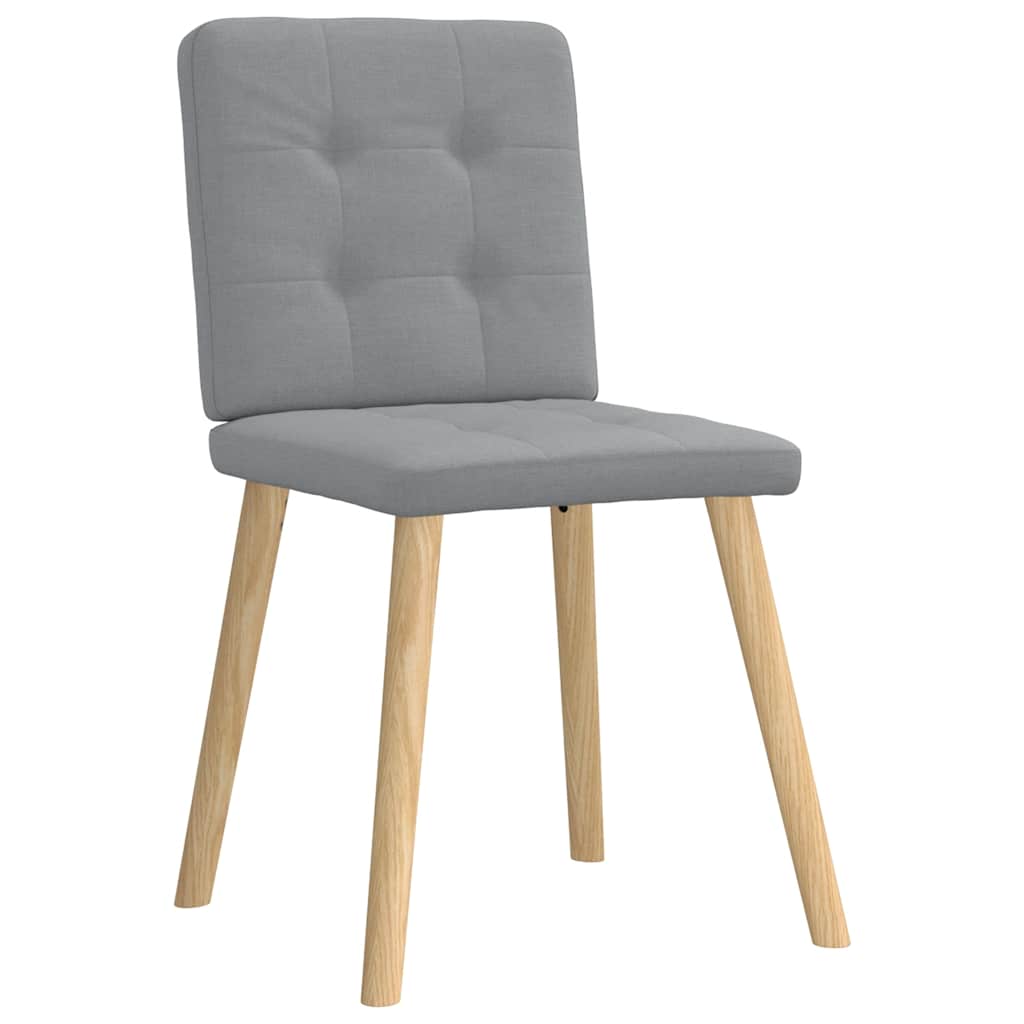 Chaises à manger lot de 4 gris clair tissu - XIOS