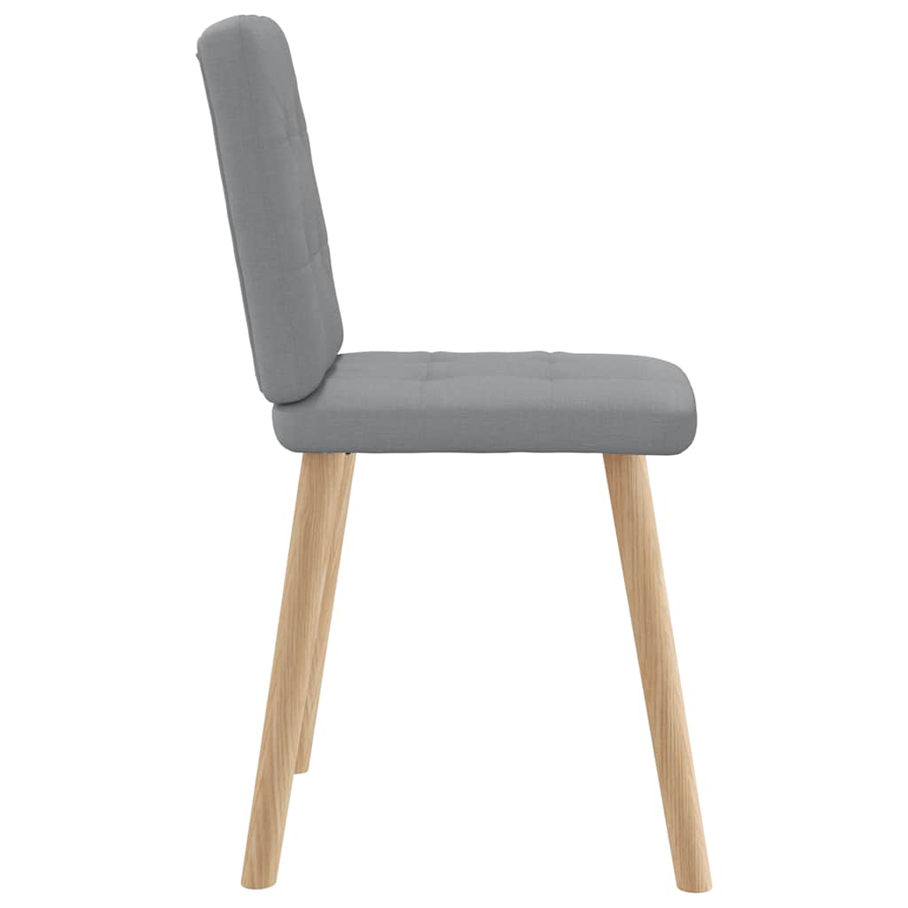 Chaises à manger lot de 4 gris clair tissu - XIOS