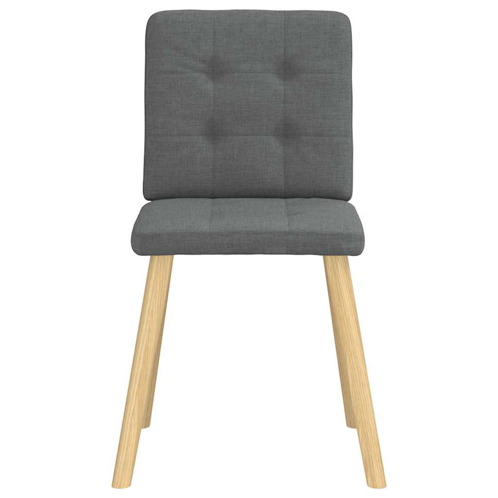 Chaises à manger lot de 4 gris foncé tissu - XIOS