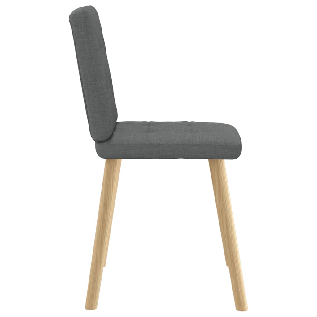 Chaises à manger lot de 4 gris foncé tissu - XIOS