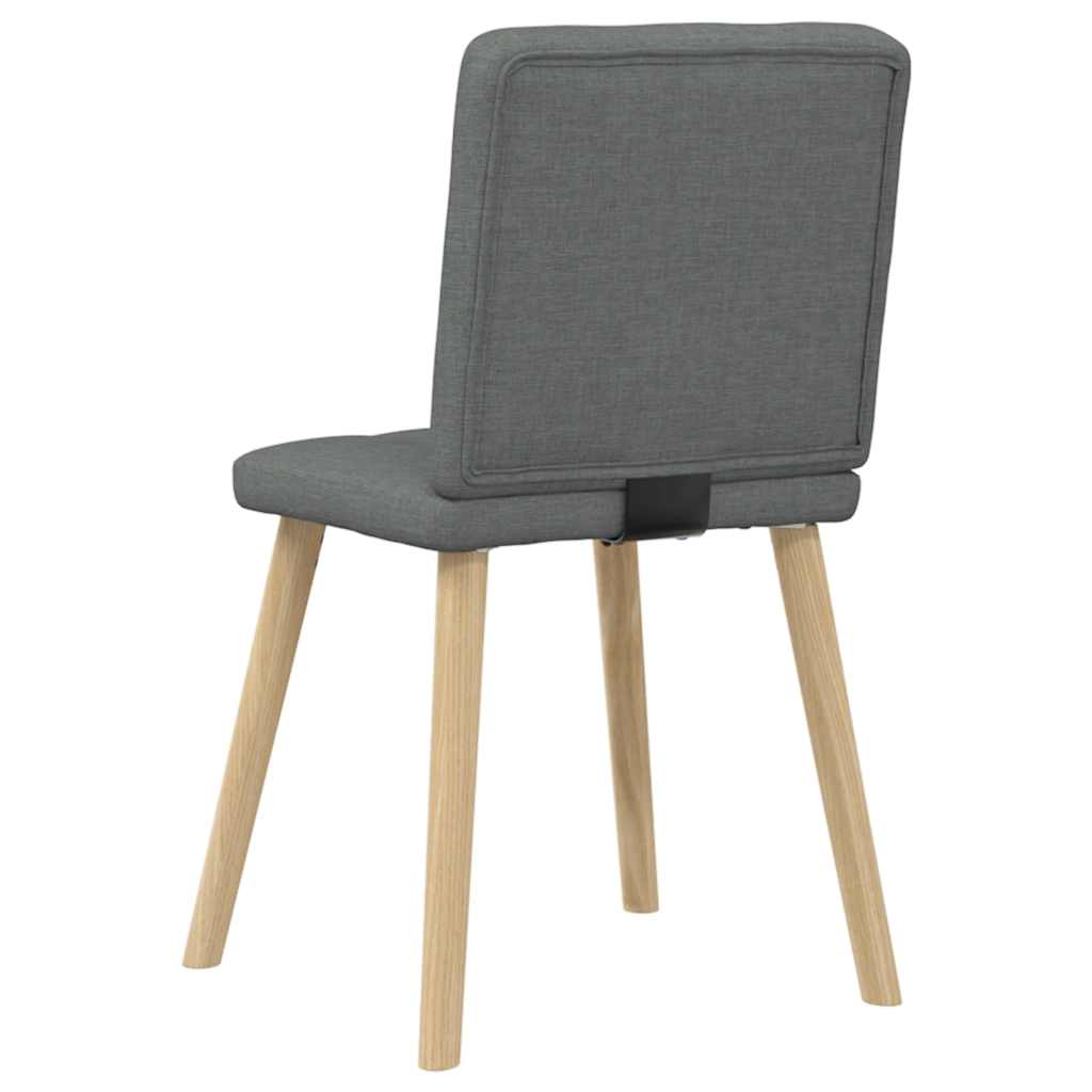 Chaises à manger lot de 4 gris foncé tissu - XIOS