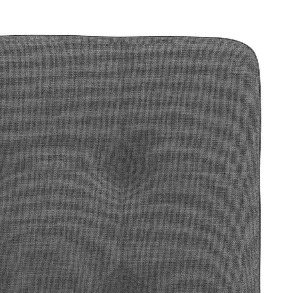 Chaises à manger lot de 4 gris foncé tissu - XIOS