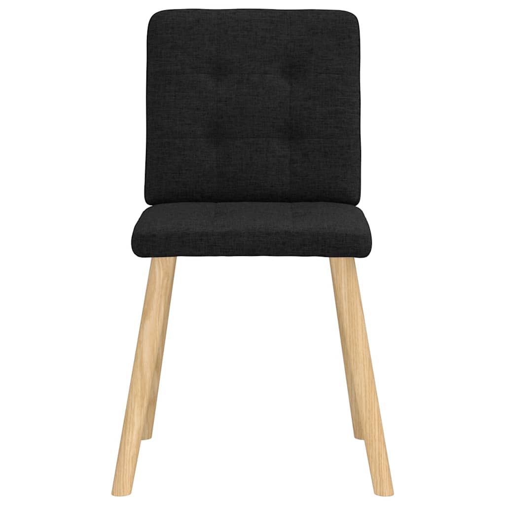 Chaises à manger lot de 4 noir tissu - XIOS