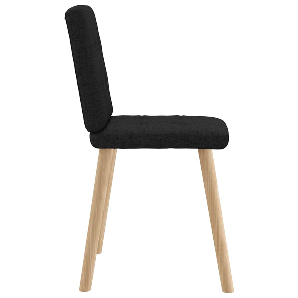 Chaises à manger lot de 4 noir tissu - XIOS