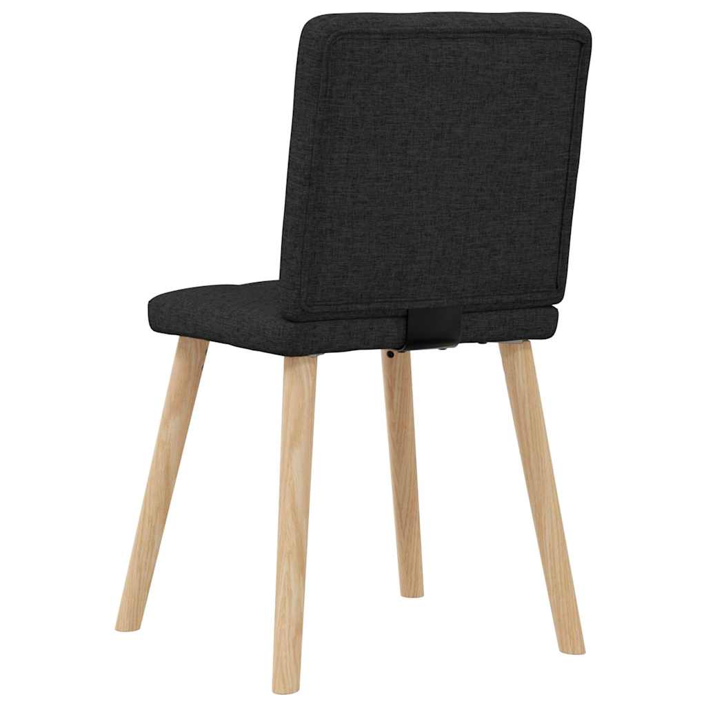 Chaises à manger lot de 4 noir tissu - XIOS