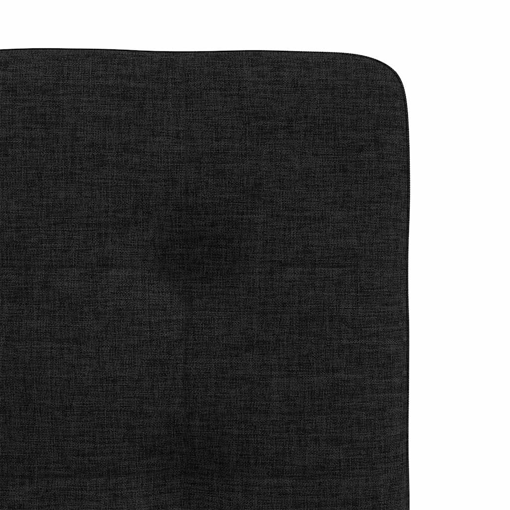 Chaises à manger lot de 4 noir tissu - XIOS