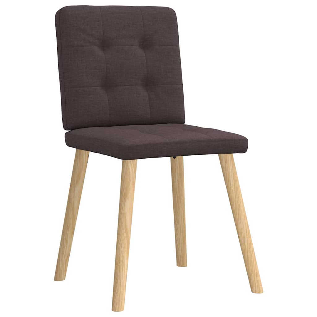 Chaises à manger lot de 4 marron foncé tissu - XIOS