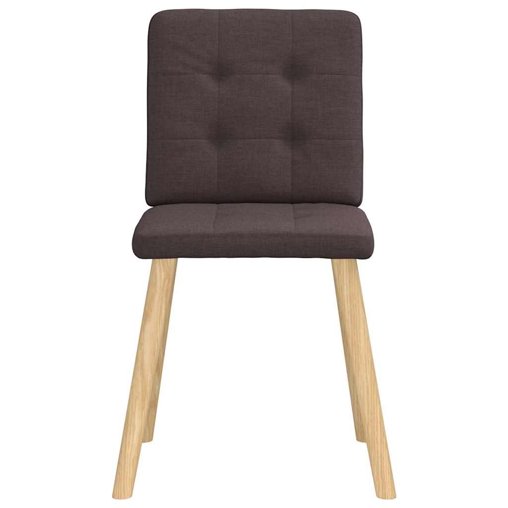 Chaises à manger lot de 4 marron foncé tissu - XIOS