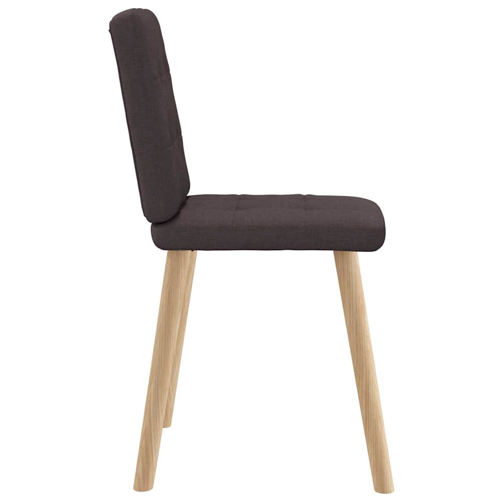 Chaises à manger lot de 4 marron foncé tissu - XIOS