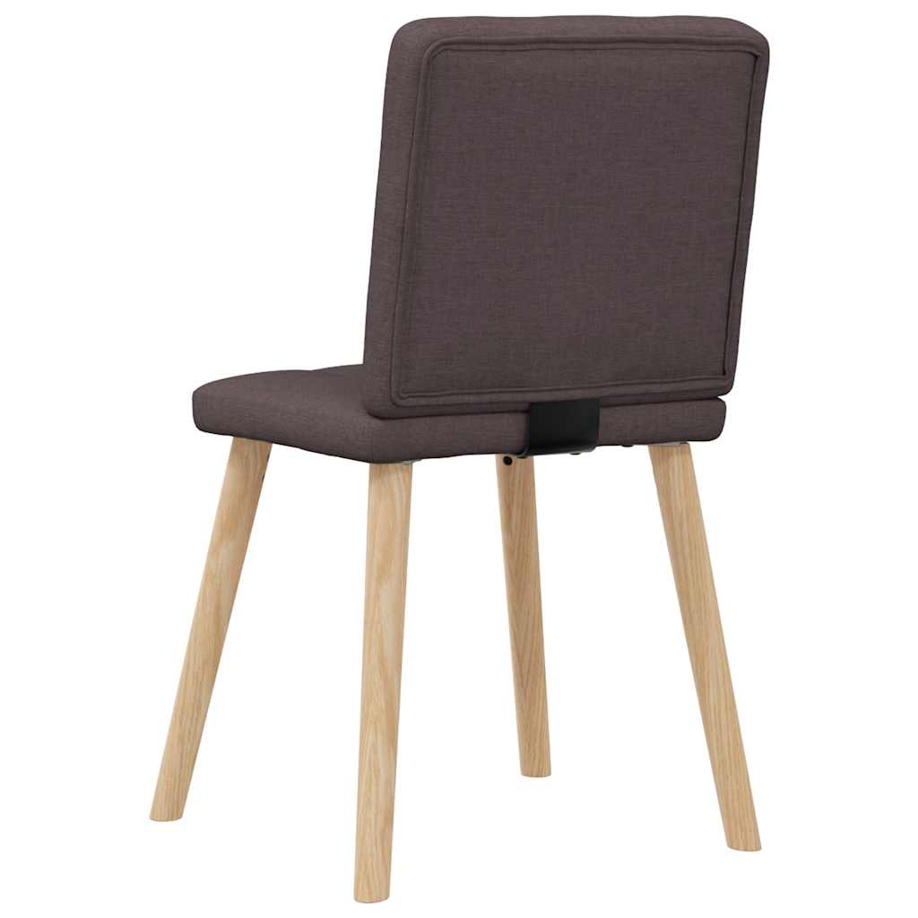 Chaises à manger lot de 4 marron foncé tissu - XIOS