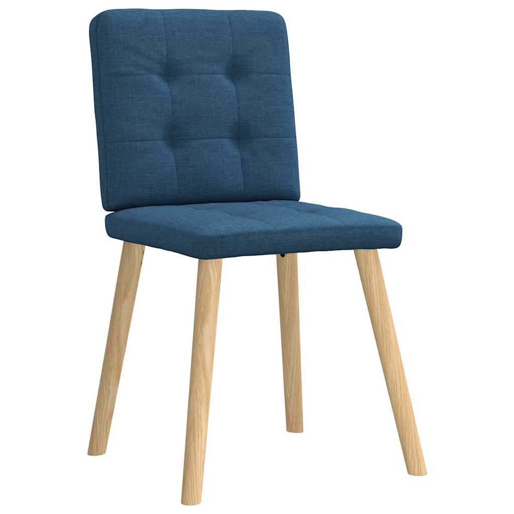 Chaises à manger lot de 4 bleu tissu - XIOS