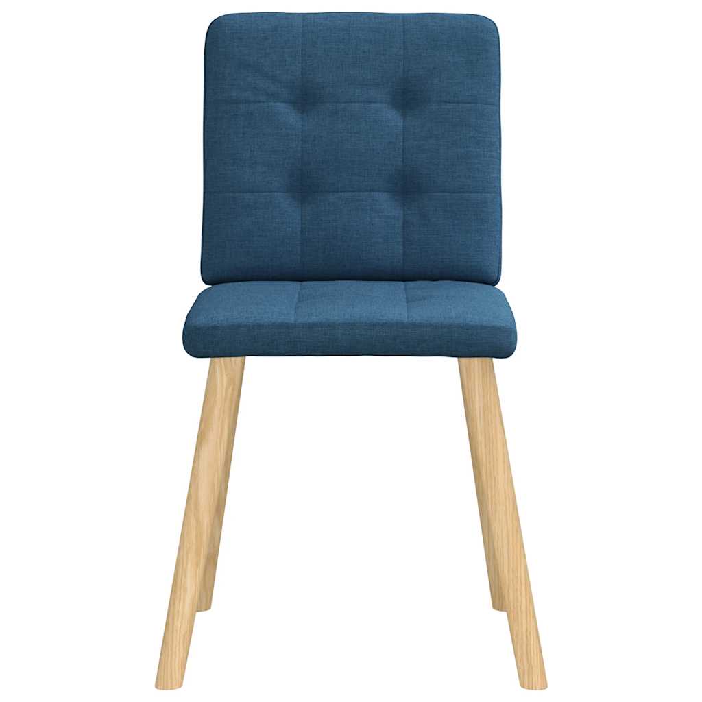 Chaises à manger lot de 4 bleu tissu - XIOS