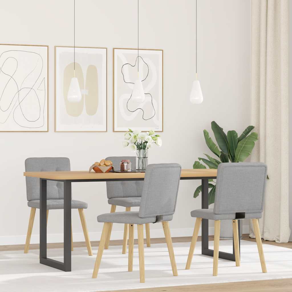 Chaises à manger lot de 4 gris nuage tissu - XIOS