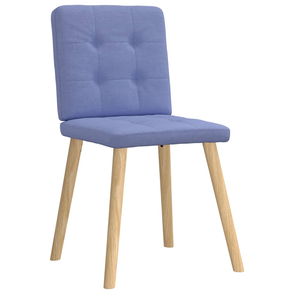 Chaises à manger lot de 4 bleu jean tissu - XIOS