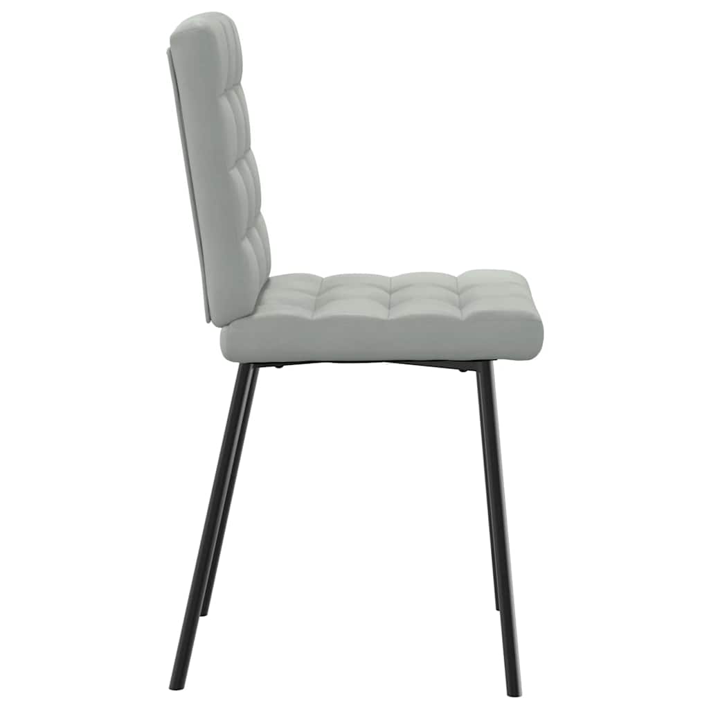Chaises à manger lot de 4 Gris clair Velours - XIOS