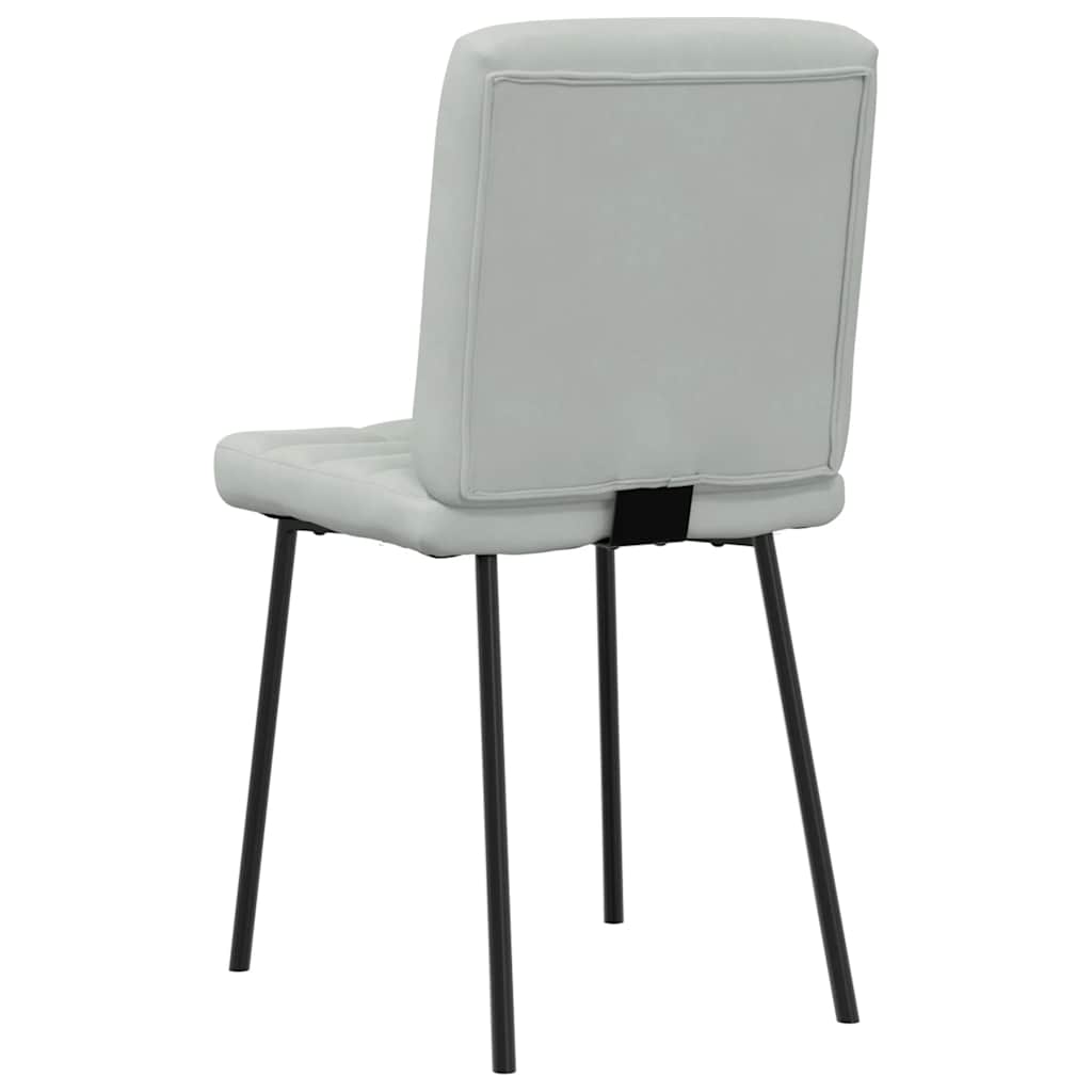 Chaises à manger lot de 4 Gris clair Velours - XIOS