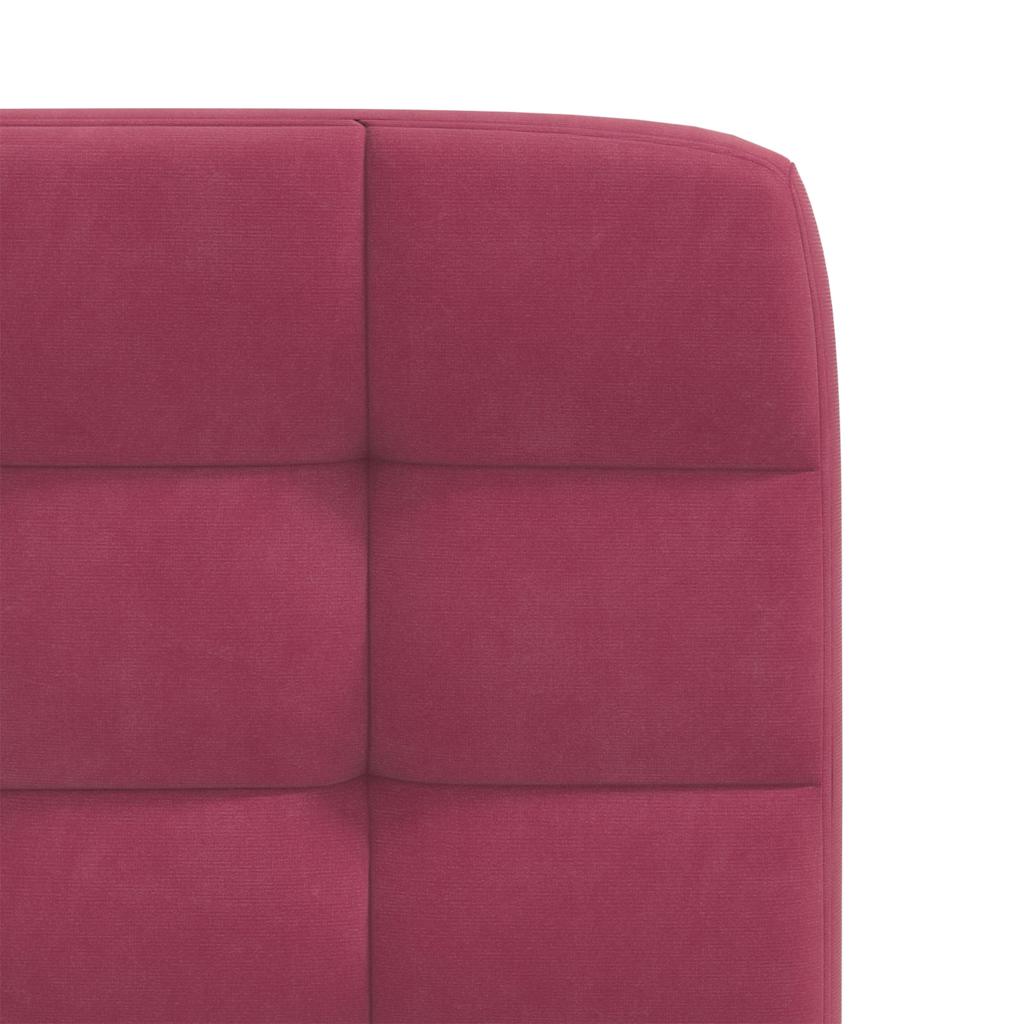 Chaises à manger lot de 4 Rouge bordeaux Velours - XIOS