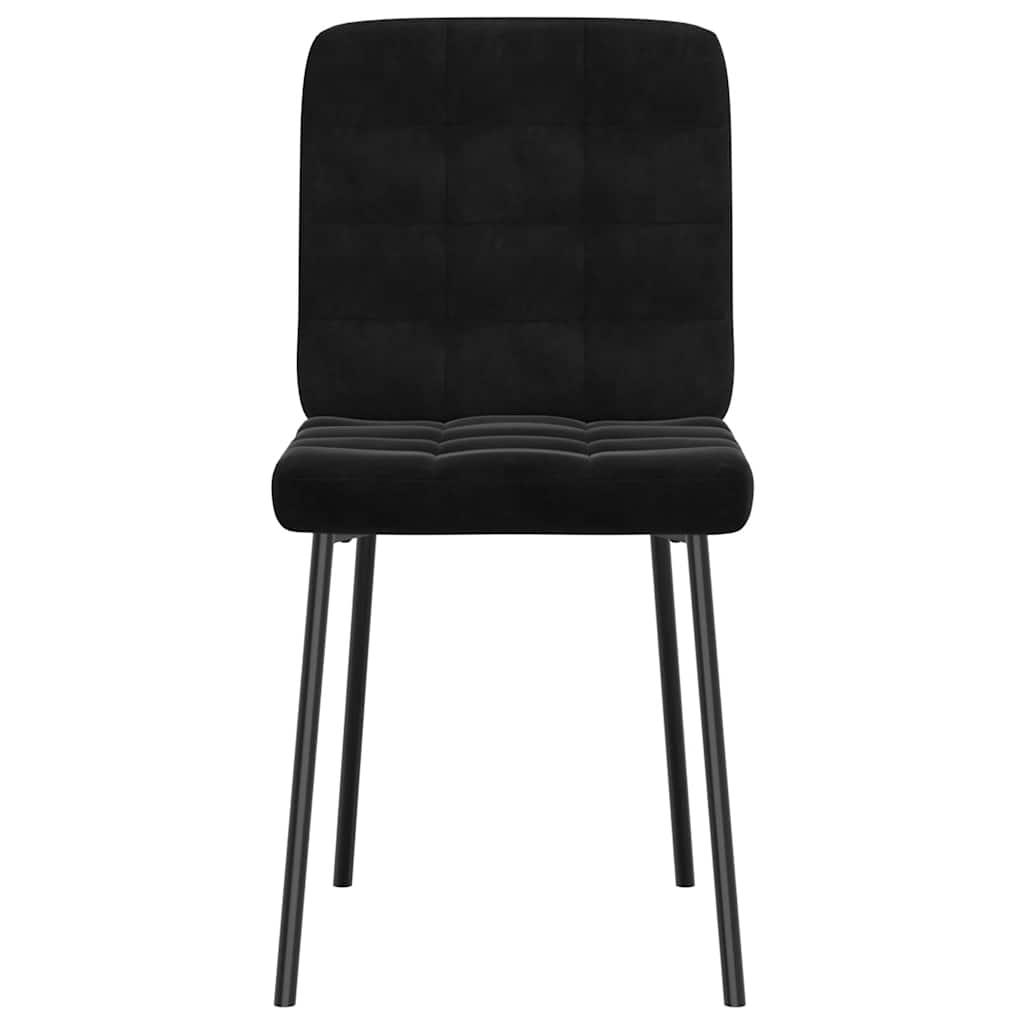 Chaises à manger lot de 4 Noir Velours - XIOS