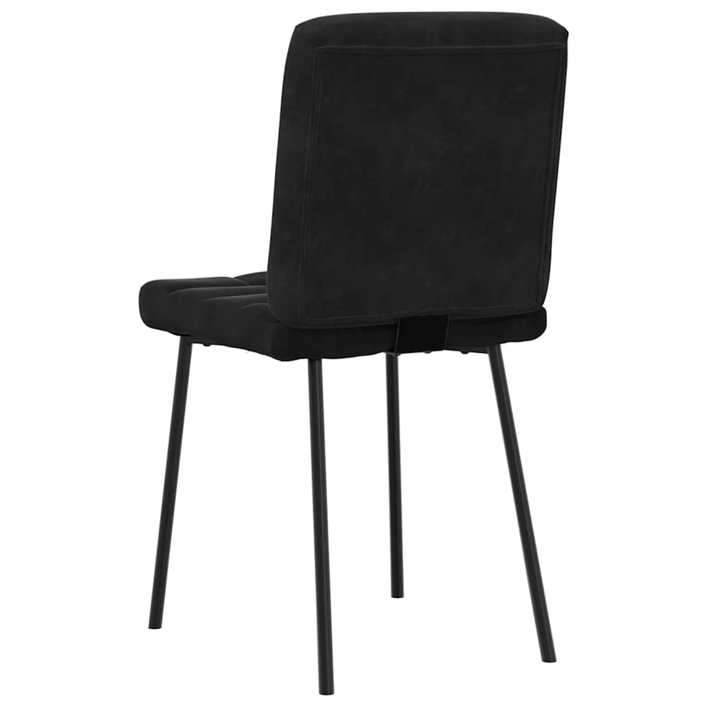 Chaises à manger lot de 4 Noir Velours - XIOS