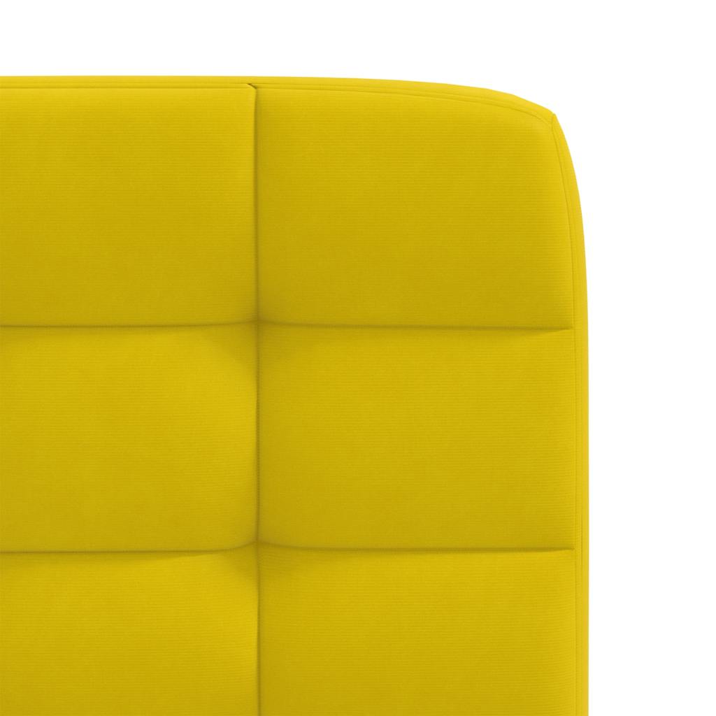 Chaises à manger lot de 4 jaune velours - XIOS