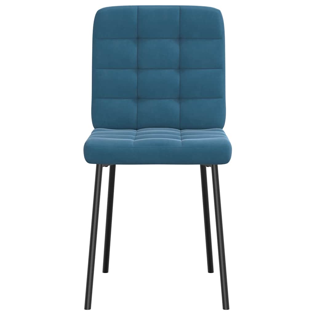 Chaises à manger lot de 4 Bleu Velours - XIOS