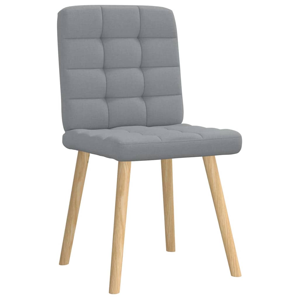 Chaises à manger lot de 4 gris clair tissu - XIOS
