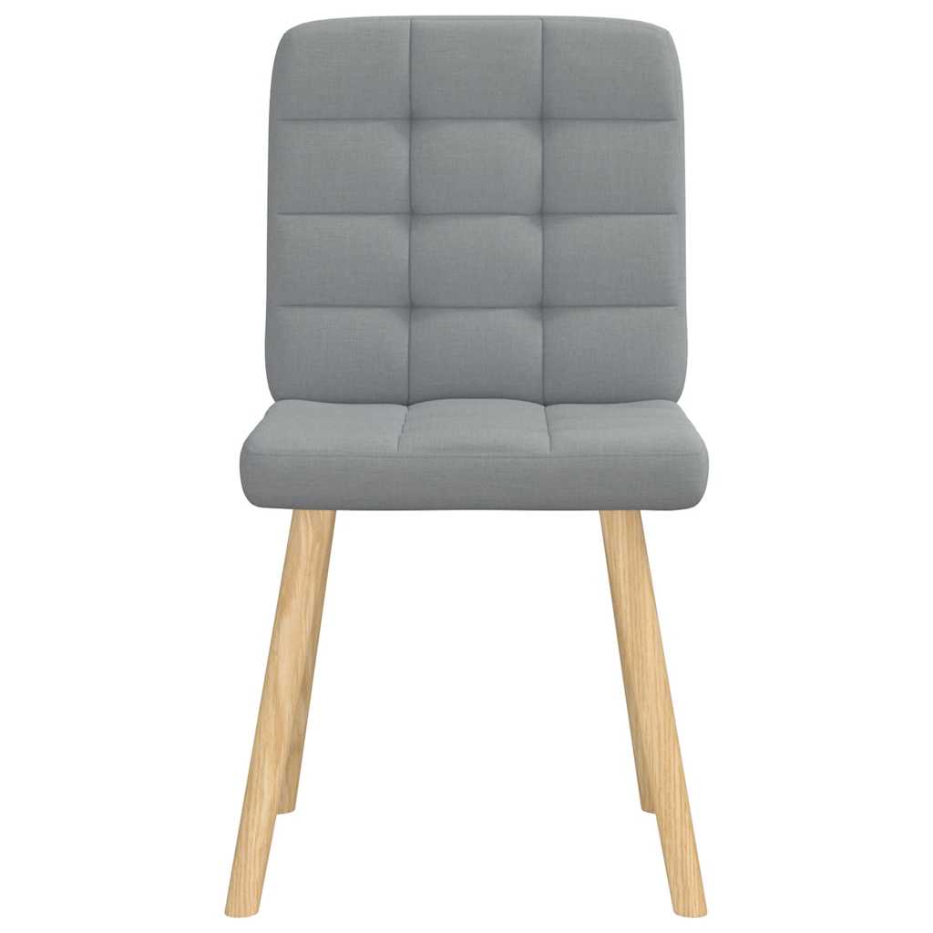 Chaises à manger lot de 4 gris clair tissu - XIOS