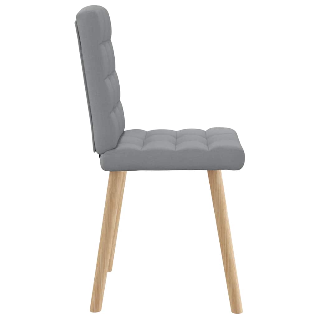 Chaises à manger lot de 4 gris clair tissu - XIOS