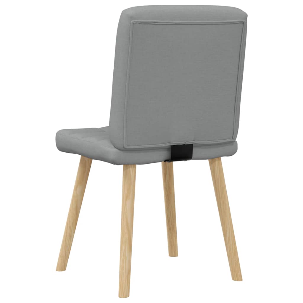Chaises à manger lot de 4 gris clair tissu - XIOS