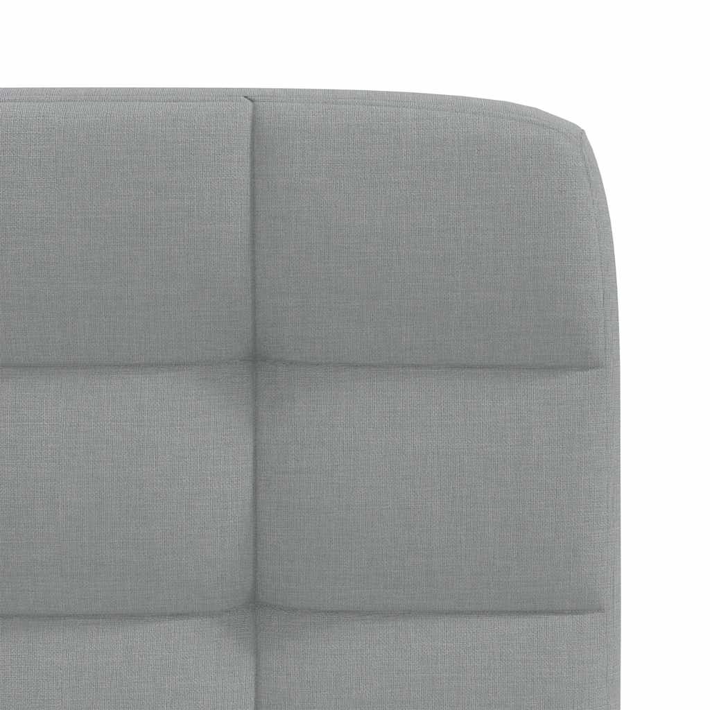 Chaises à manger lot de 4 gris clair tissu - XIOS