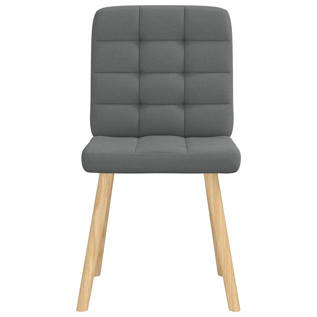Chaises à manger lot de 4 gris foncé tissu - XIOS