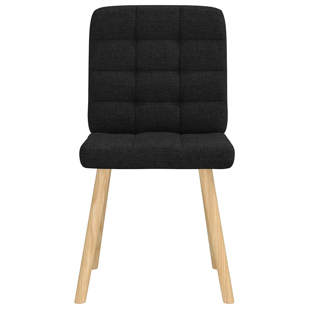 Chaises à manger lot de 4 noir tissu - XIOS