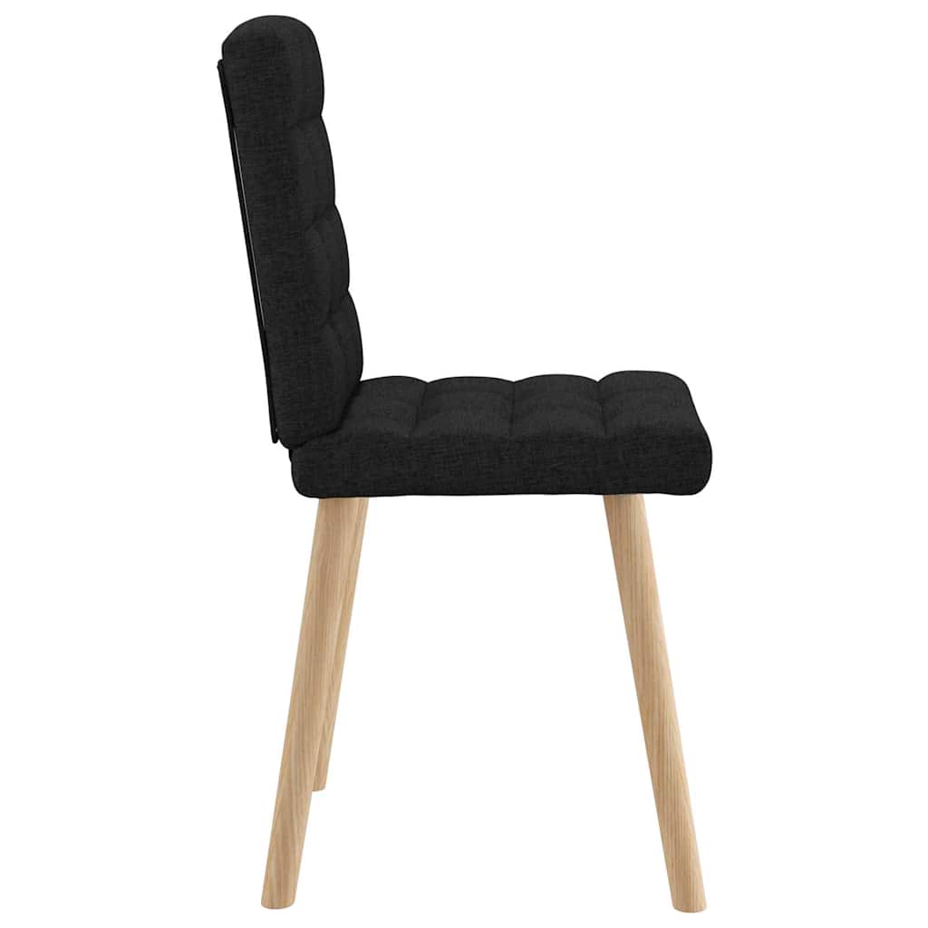 Chaises à manger lot de 4 noir tissu - XIOS
